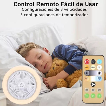 ABANICO CON LED Y AROMATIZANTE MULTIFUNCIONAL -✨ Ventilador de Techo Frescura y Estilo ❄️💨